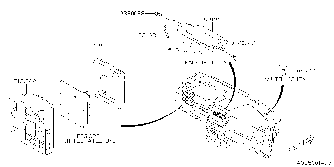 Subaru 82133XC00A Adapter Backup Unit