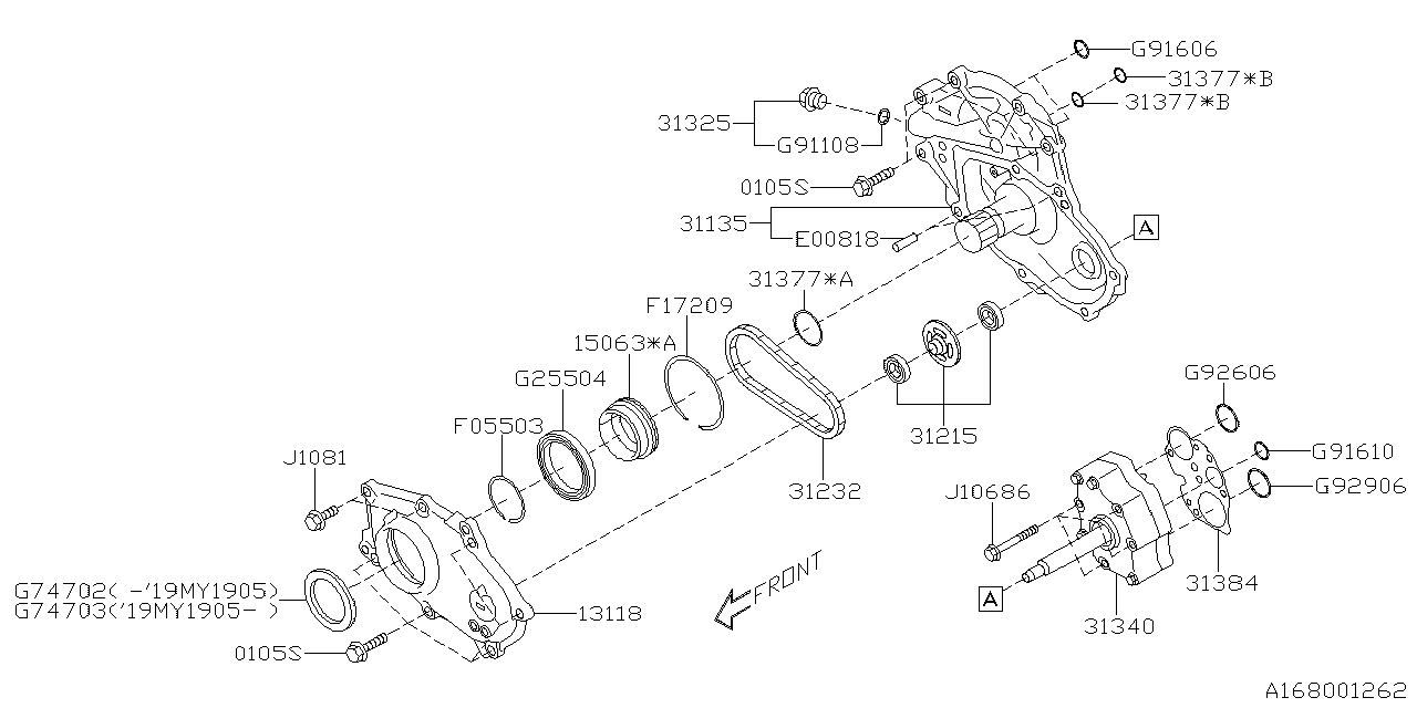 Subaru 31384AA040 Gasket-Oil Pump