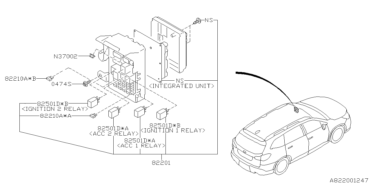 Subaru 82201XC21A Joint Box Assembly LH