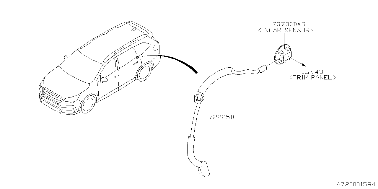 Subaru 73730XC00A Sensor Assembly Rear Inc