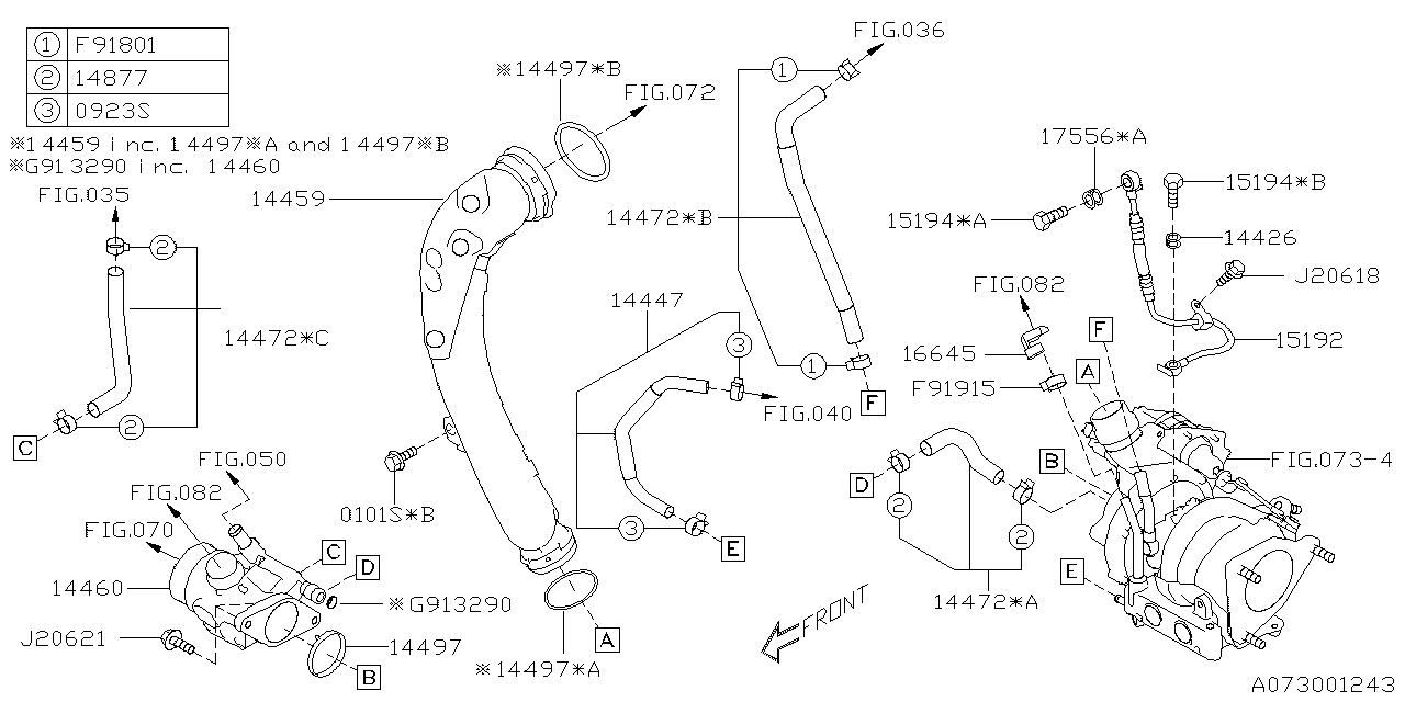 Subaru 14472AA77A Hose Assembly-Water