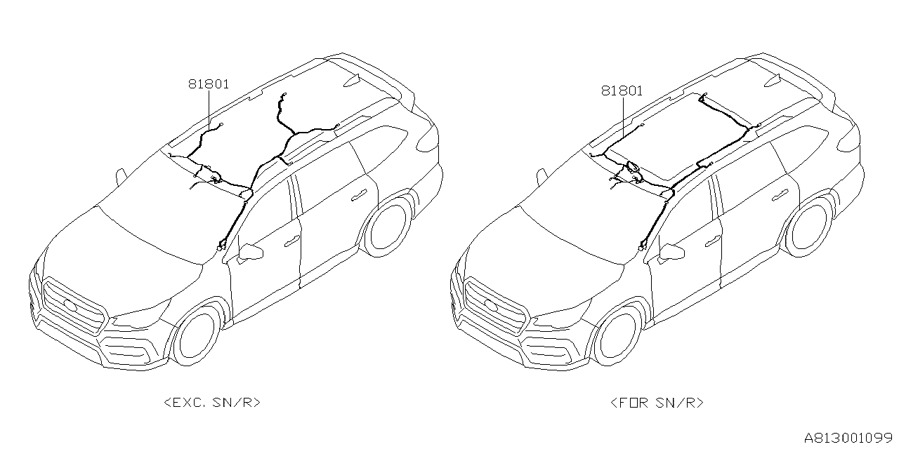 Subaru 81802XC13A Cord Roof LH