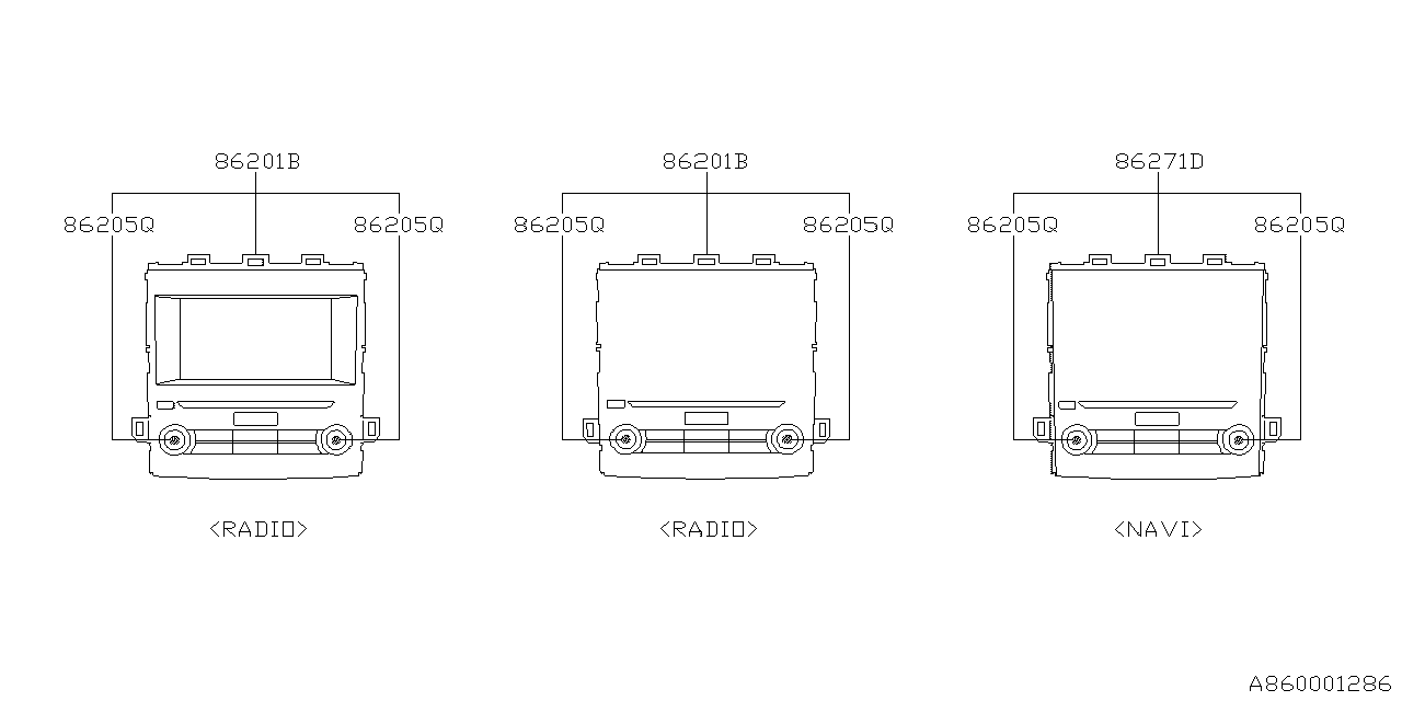 Subaru 86201XC71A Radio Assembly