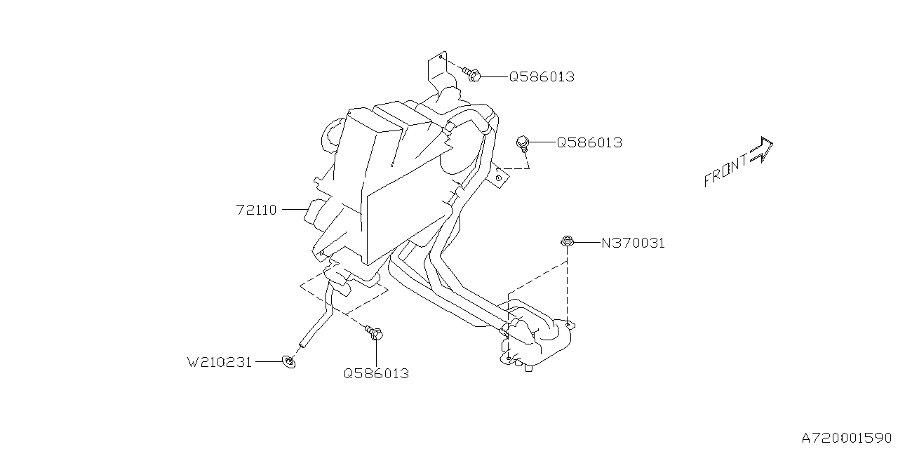 Subaru 72111XC00A Heater Unit Rear