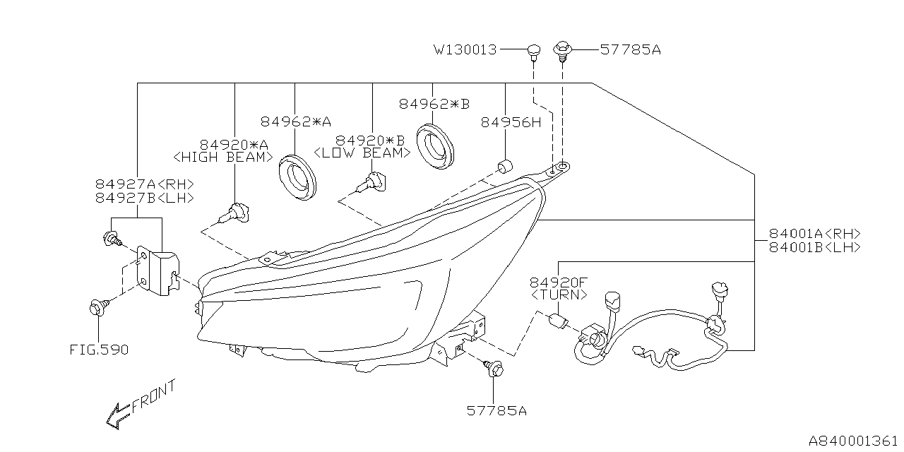 Subaru 84927XC11A Bracket