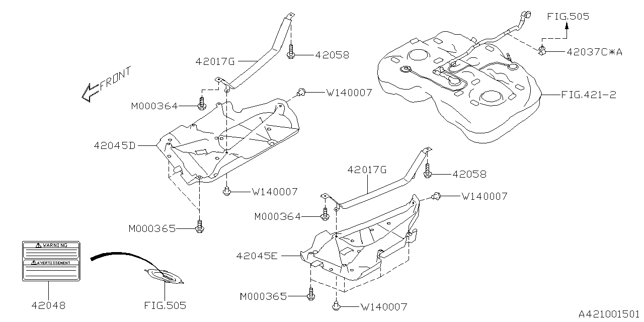 Subaru 42017XC00A Band Tank Assembly