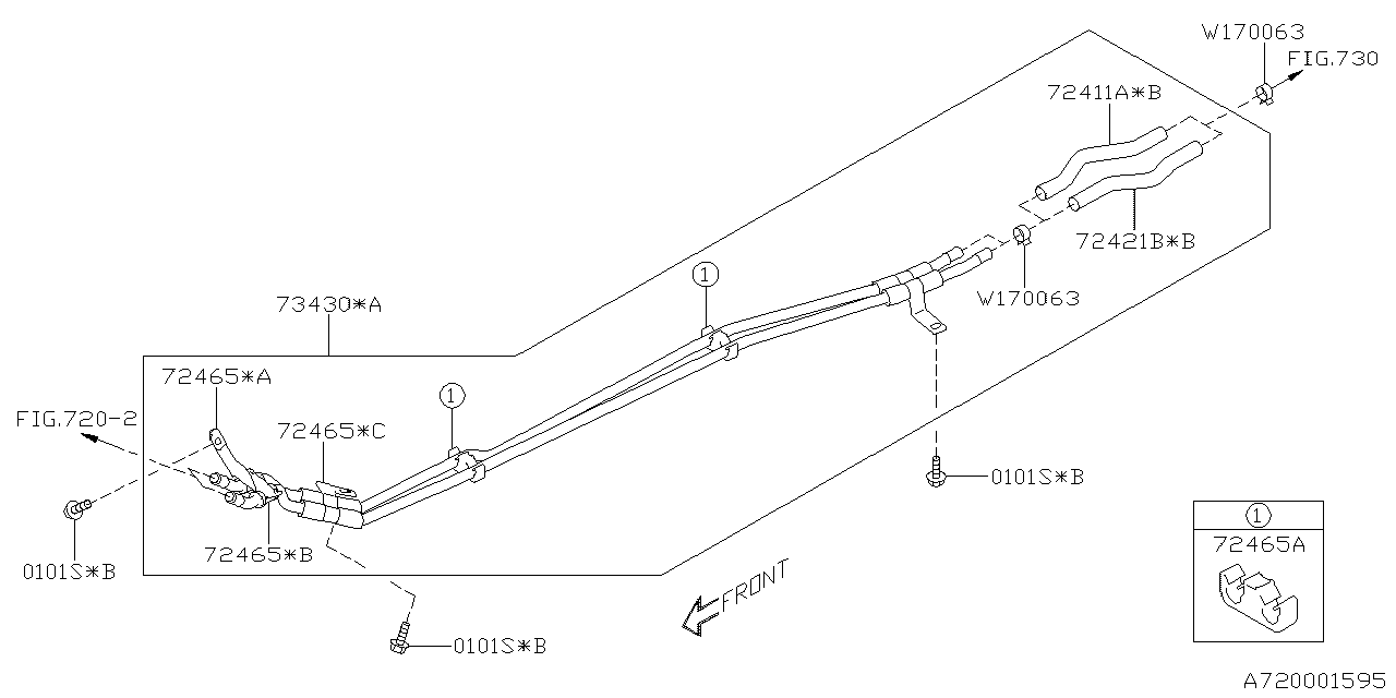 Subaru 72415XC00A Hose Heater In Rear C