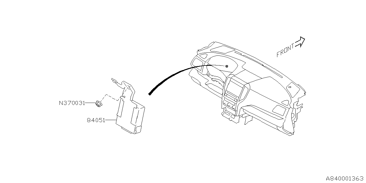 Subaru 84051XC000 ECU Assembly Head Lp