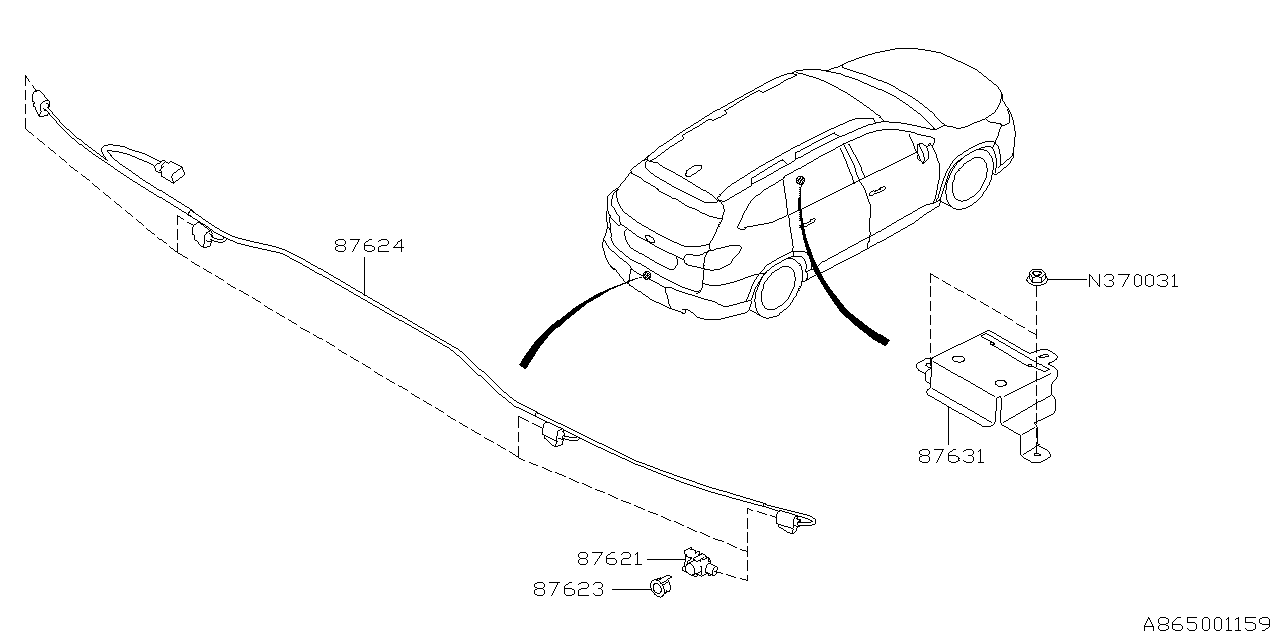 Subaru 87624XC000 Snr Bumper Cable