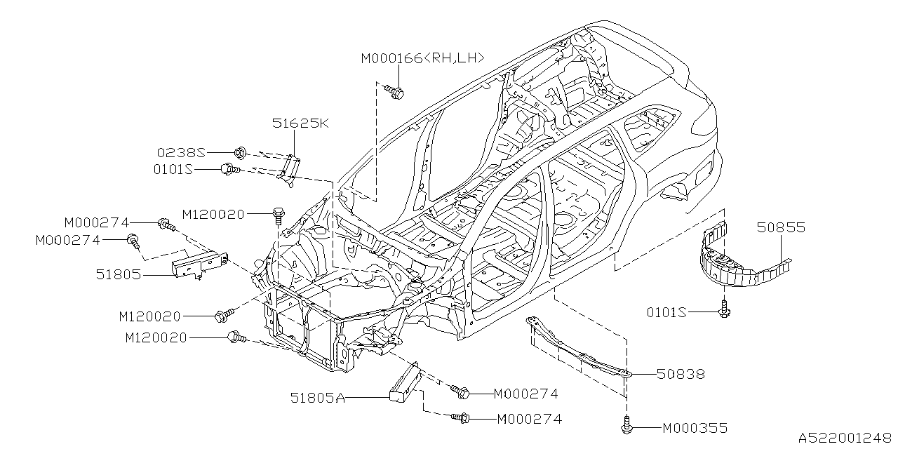 Subaru 50855XC00A Plate PTG STPR