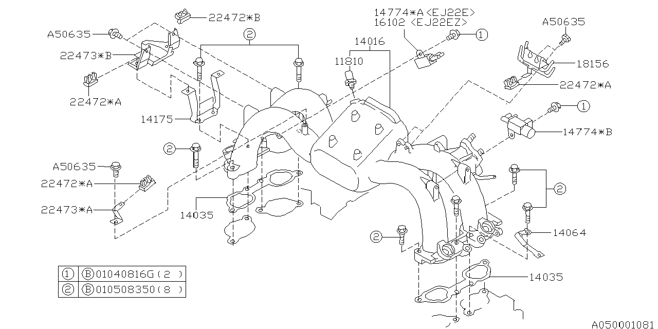 Subaru 14064AA001 PHV Cable Bracket