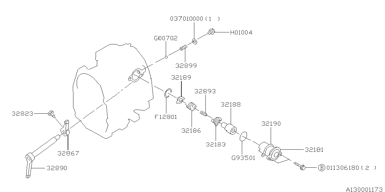 Subaru 32867AA060 Arm Selector