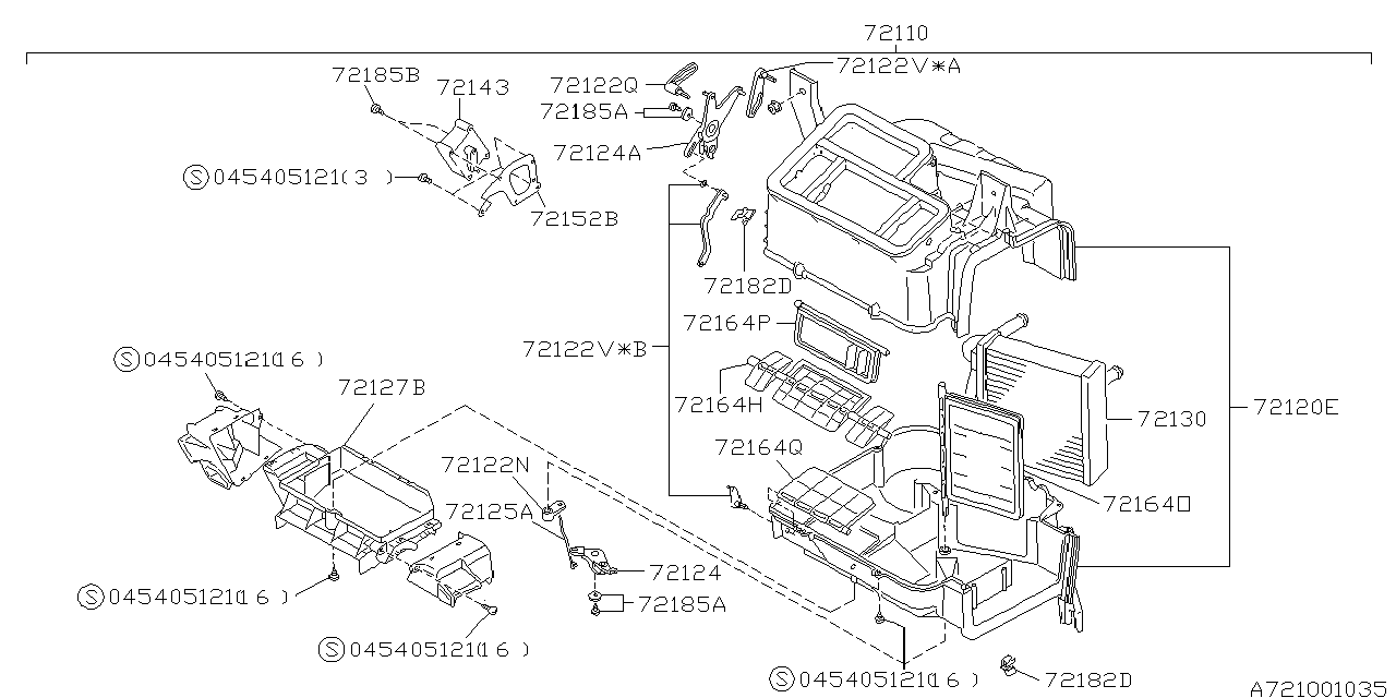 Subaru 72128AC050 Duct Foot Assembly