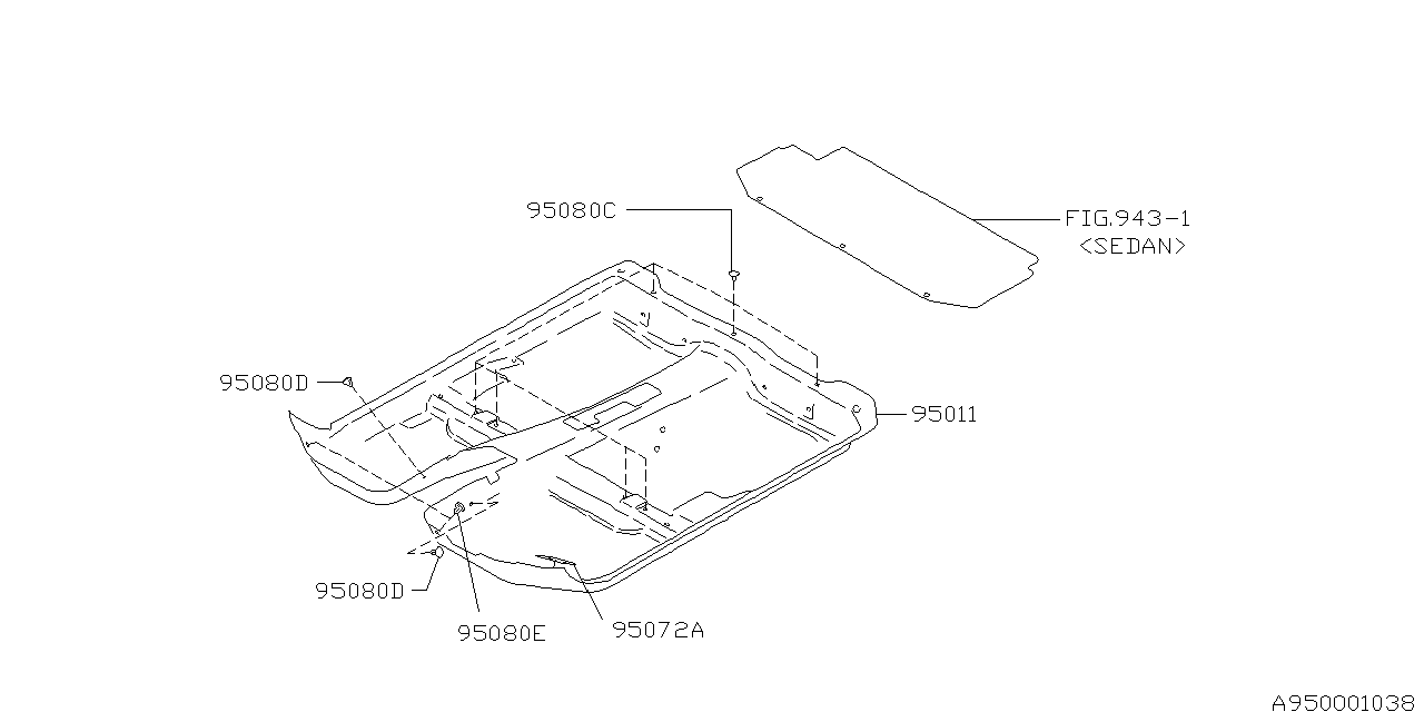 Subaru 95011AC320EM Mat Floor LHD