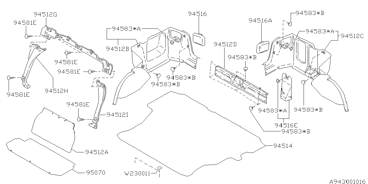 Subaru 94516AC000MA Jack Cover