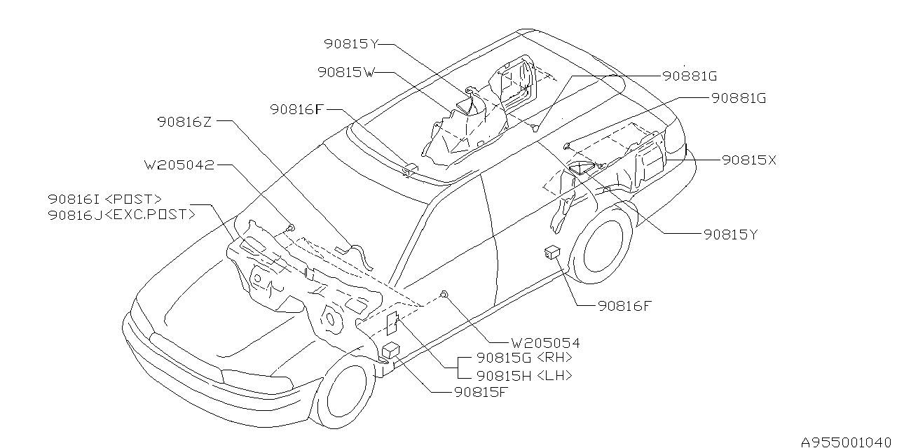 Subaru 90815AA270 Clip