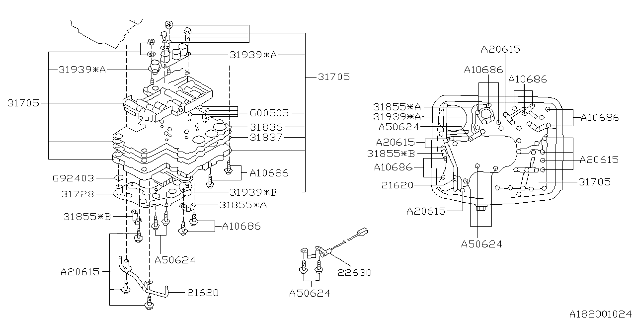 Subaru 31939AA050 SOLENOID Assembly Control