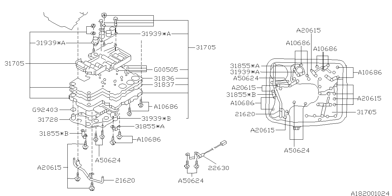 Subaru 31855AA021 Bracket