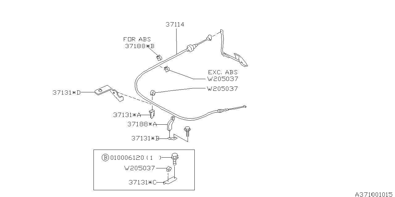 Subaru 37132AC050 Bracket