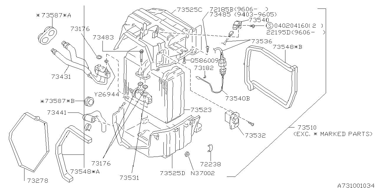 Subaru 73071AA000 P1031096 THERMOSTAT