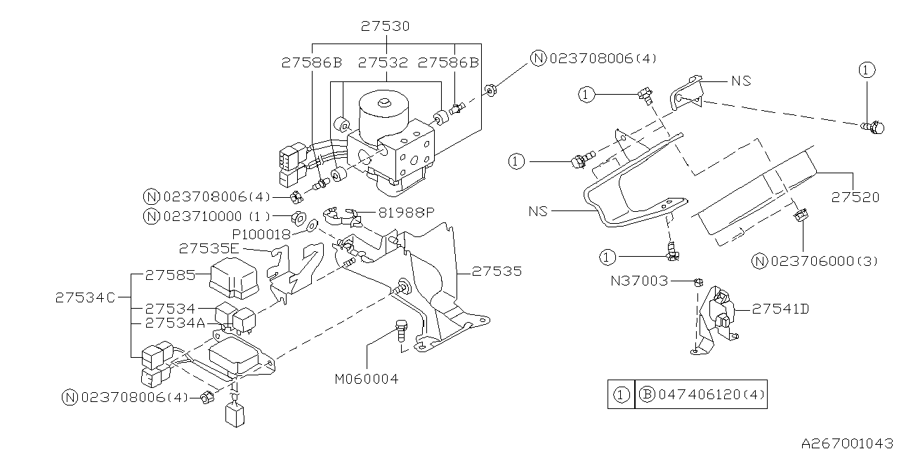 Subaru 27520AC130 Electronic Control Unit