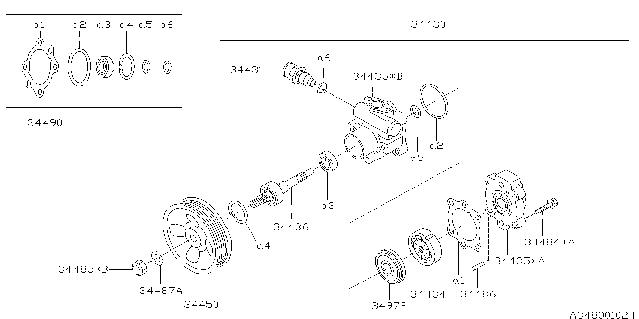 Subaru 34419AA160 Pump Body Assembly