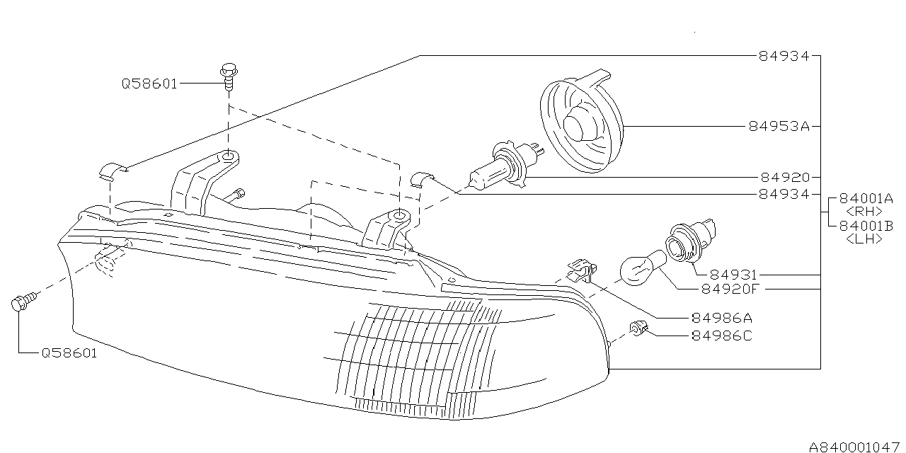 Subaru 84920AA080 P1090795 Bulb