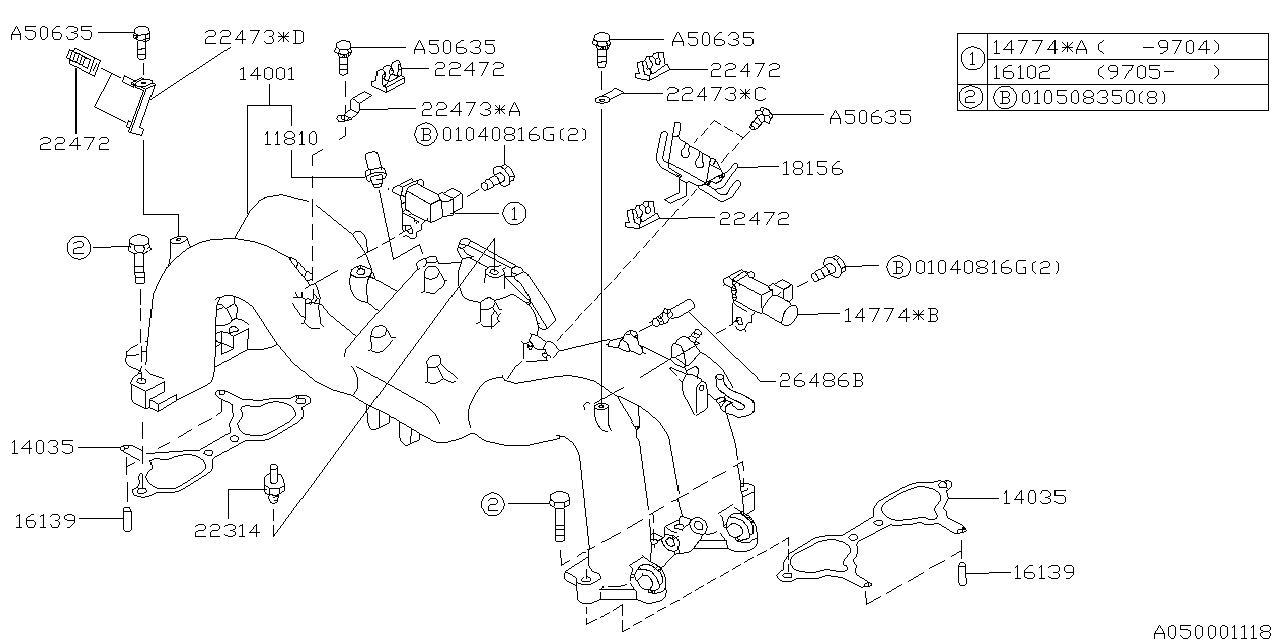 Subaru 22473AA700 Spark Plug Cord Stay