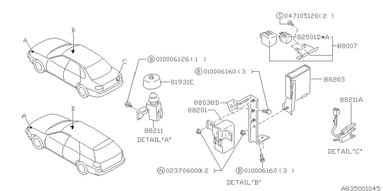 Subaru 88017AC000 Timer Assembly