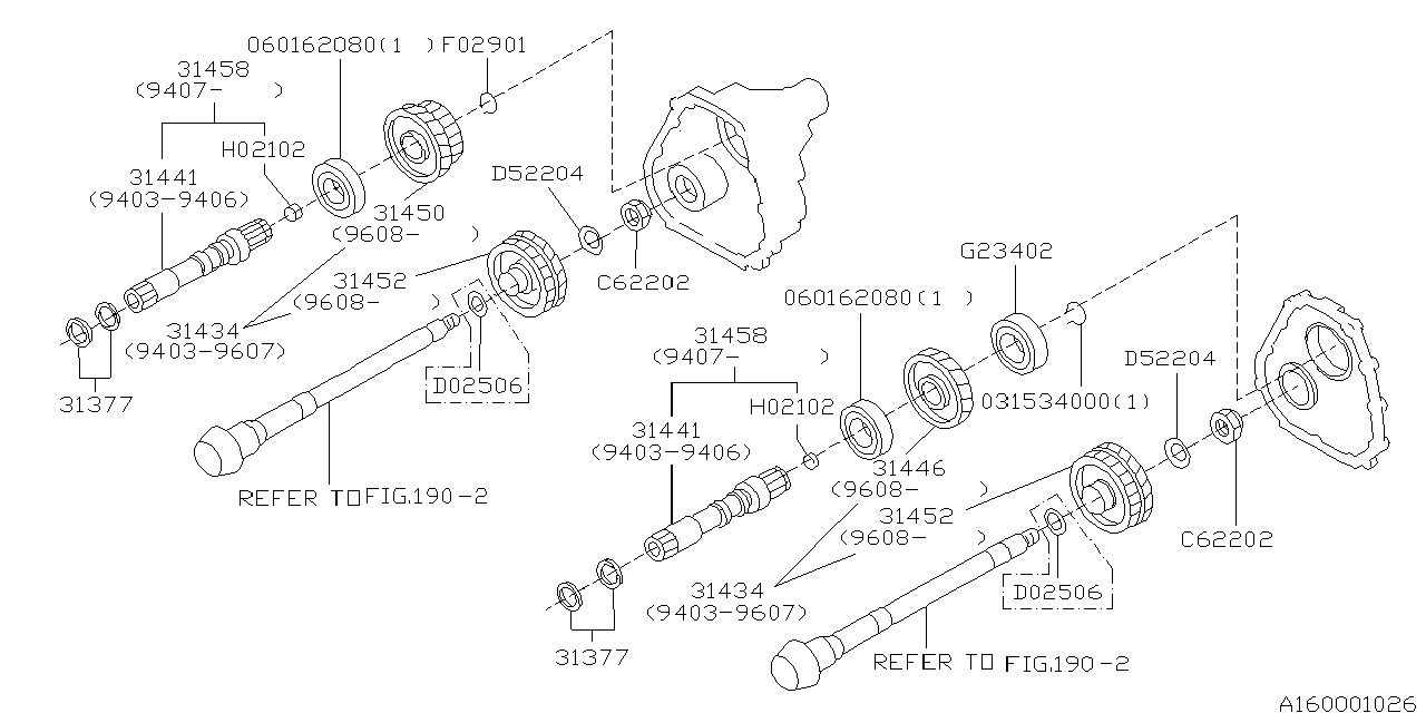 Subaru 31446AA281 PT280397 Gear Set