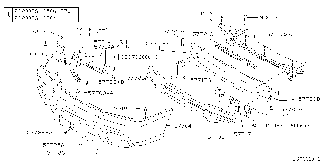 Subaru 57723AC100 Holder Bracket Beam