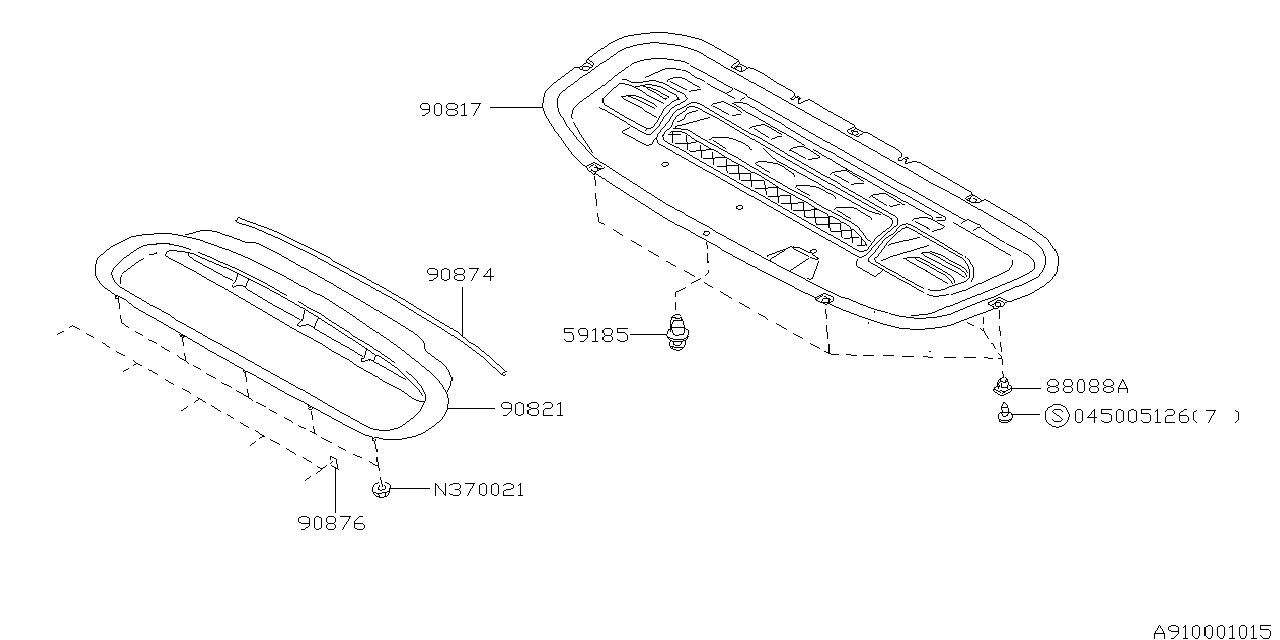 Subaru 90818AC220 Duct Complete Front Hood