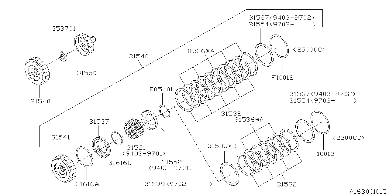 Subaru 31537AA000 Piston Assembly Clutch High