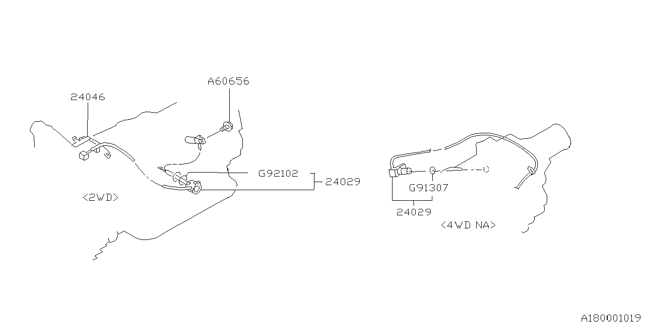 Subaru 24046AA102 Transmission Harness Stay
