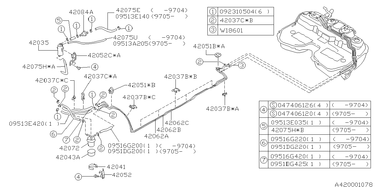 Subaru 42065AC190 EVAPORATOR Pipe