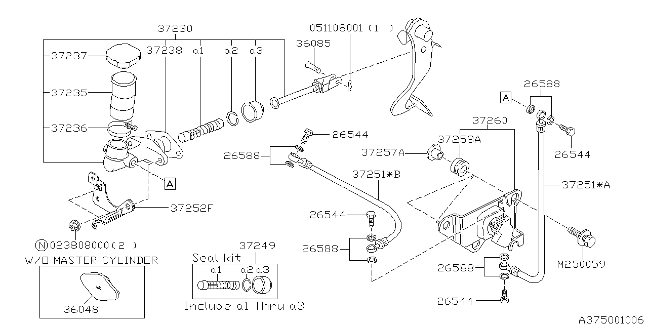 Subaru 37252AA050 Bracket