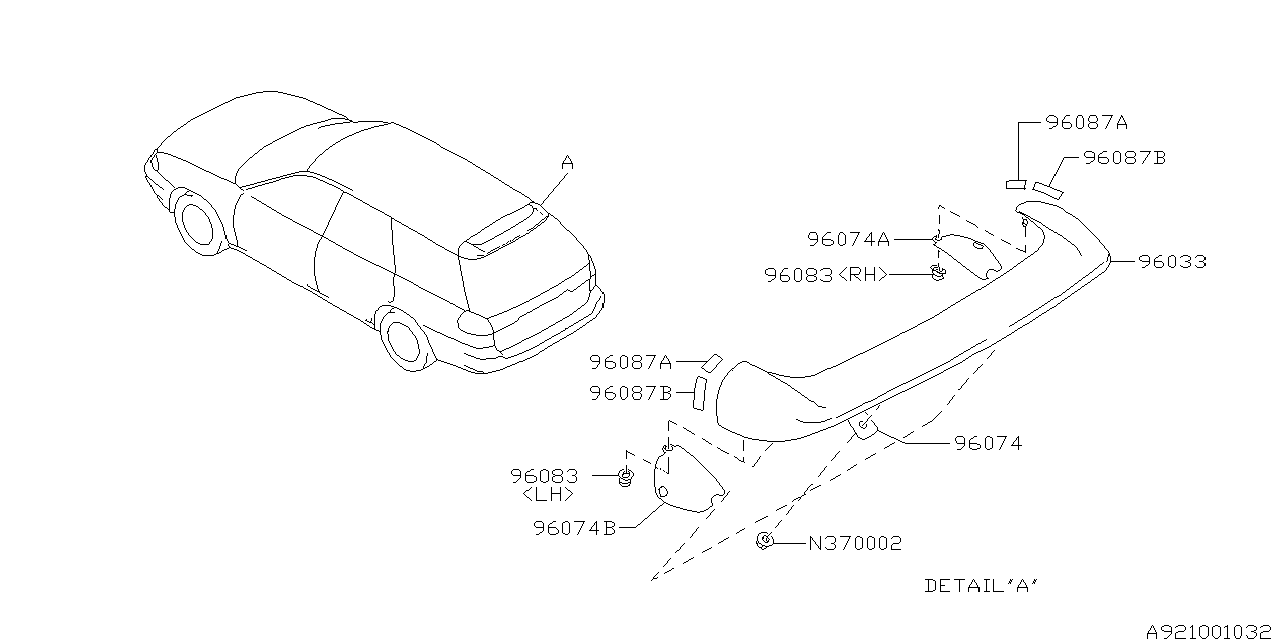 Subaru 96059AC180 Double Face