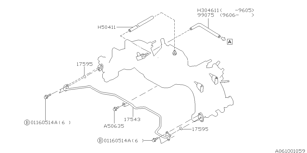 Subaru 807304611 Hose