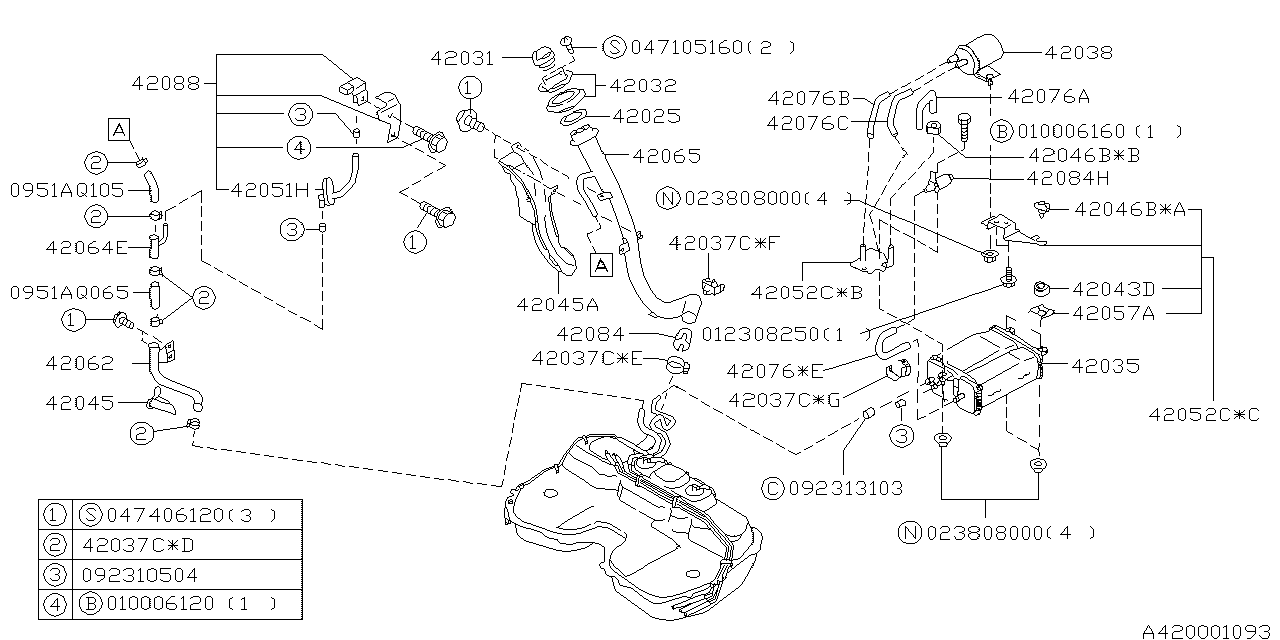 Subaru 42026AC110 CANISTER Bracket