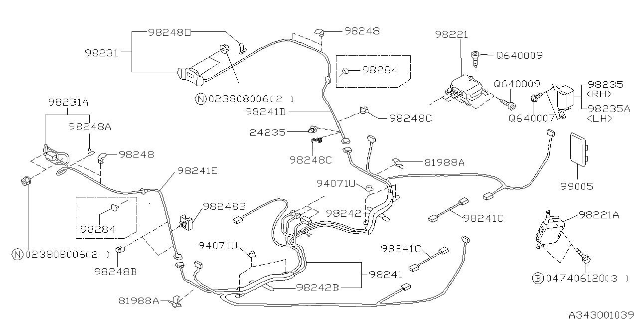 Subaru 98235AC030 A/B Sensor Assembly Side