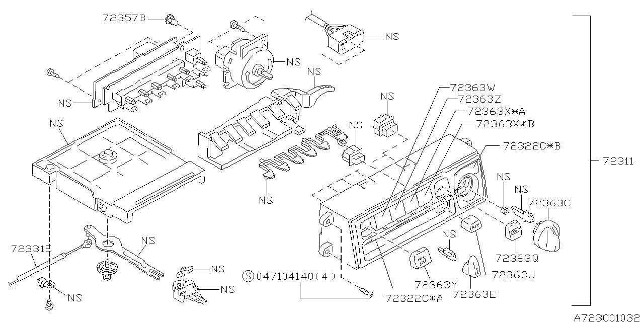 Subaru 72331AC000 Cable