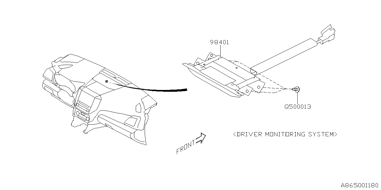 Subaru 98402SJ013VH DRVR MONI Assembly