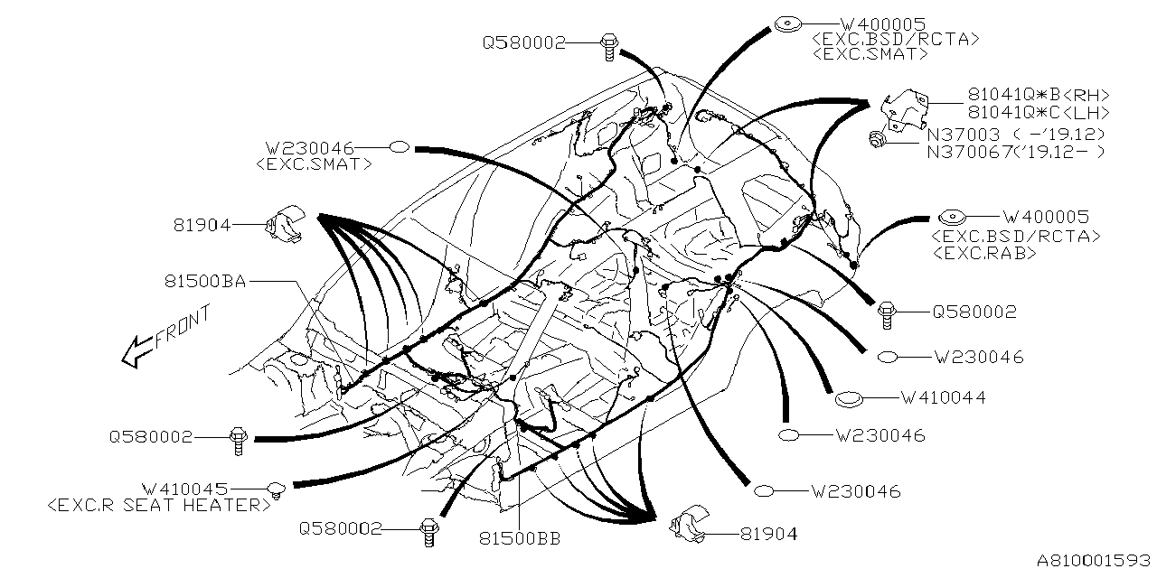 Subaru 81502SJ490 Wiring HARN R Usa