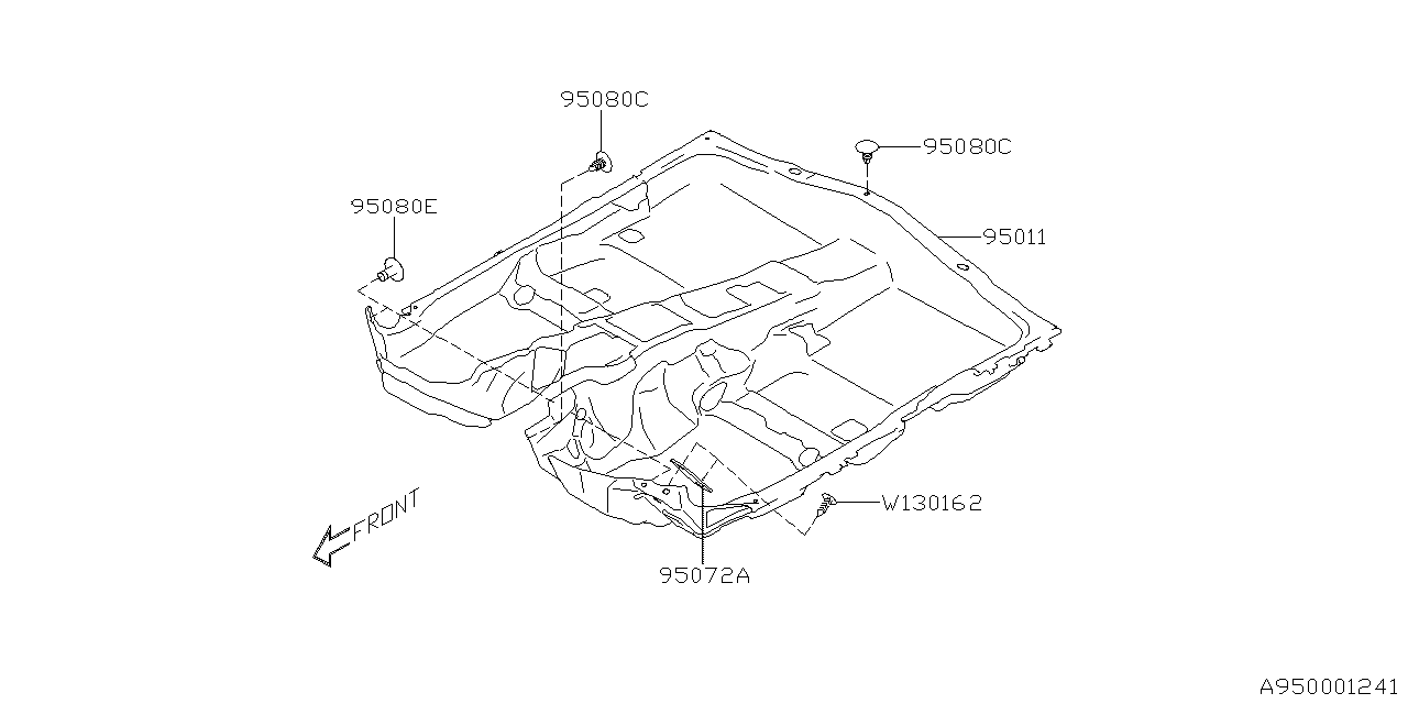 Subaru 95011SJ040 Mat Floor LHD