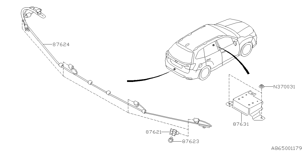 Subaru 87631SJ010 Snr ECU Assembly