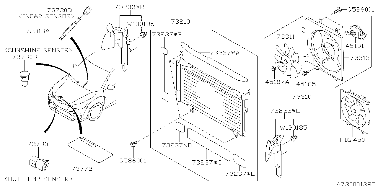 Subaru 73237SJ010 Packing Side Seal