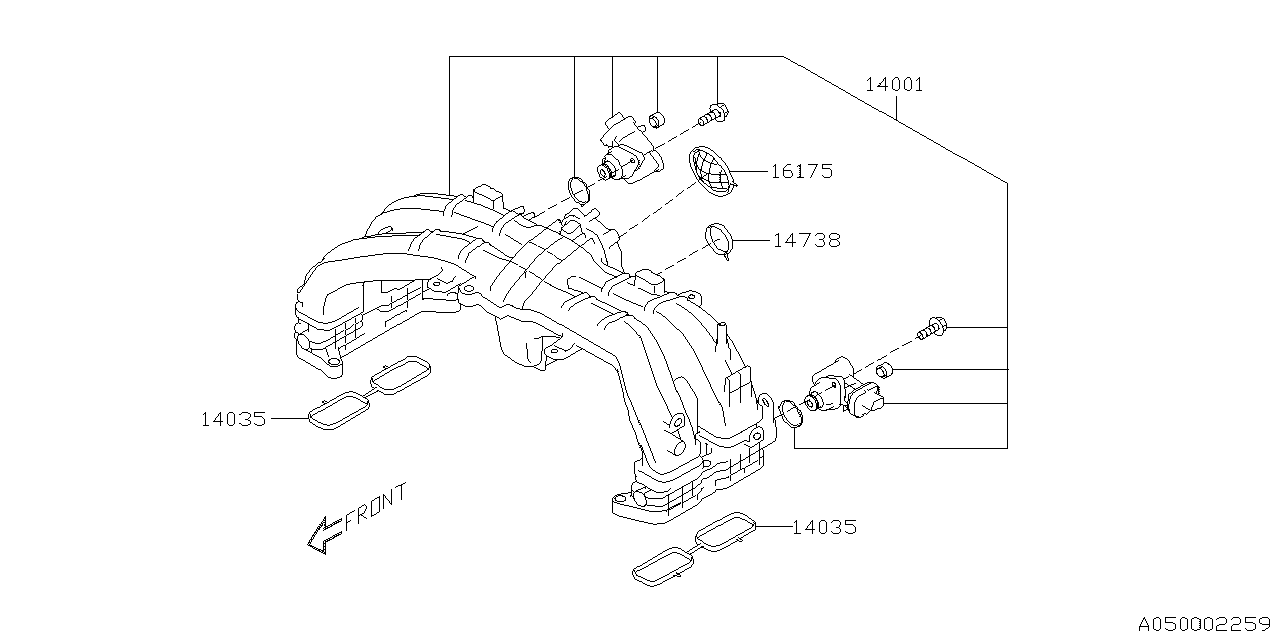 Subaru 14738AA220 Gasket EGR Pipe