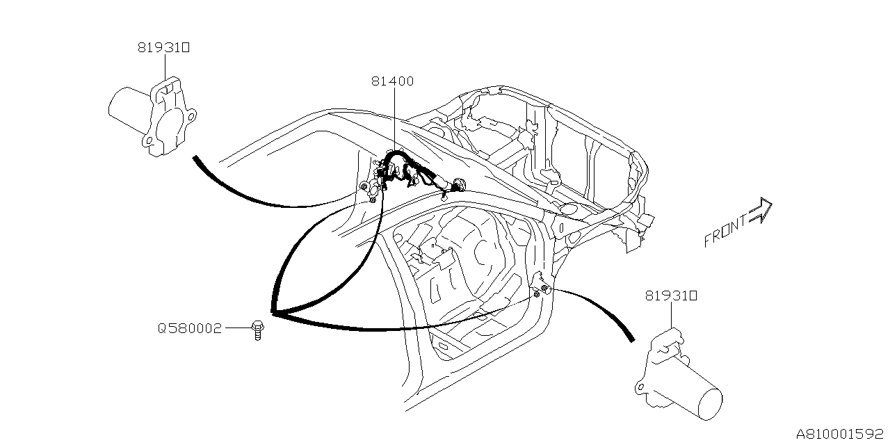 Subaru 81402SJ010 Wiring HARN Ctr Bhd