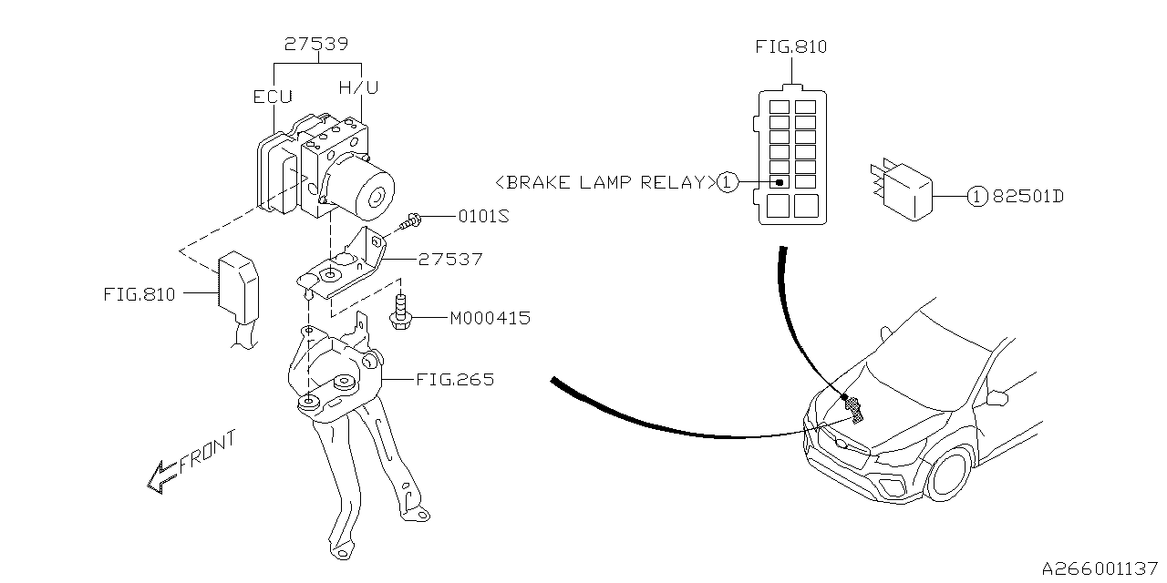 Subaru 26552SJ020 BRKT Hu Adapter