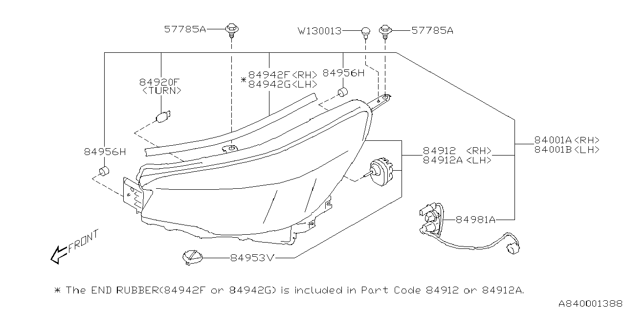 Subaru 84981SJ080 Cord Assembly